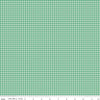Image of Berry & Sage Homespun Alpine quilting cotton fabric by Lori Holt for Riley Blake Designs. Features gingham on a green background. Cute Little Fabric Shop.