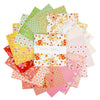 Peach Cobbler 10" Stacker Floral Fabric - 10-17420-42 - 42-piece Precut - Riley Blake Quilting Cotton Fabric