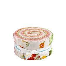 Peach Cobbler 2.5" Rolie Polie Floral Fabric - RP-17420-40 - 40-pieces Precut - Riley Blake Quilting Cotton Fabric