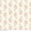 Image of Peach Cobbler Daydream Cream quilting cotton fabric by Lily Ashbury for Riley Blake Designs. Features flowers on a cream background. Cute Little Fabric Shop.