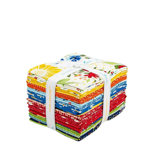Summer's in Town Fat Quarter Bundle Summer Fabric - FQ-17530-21 - 21-Piece Precut - Riley Blake Quilting Cotton Fabric