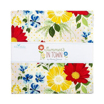Summer's in Town 10" Stacker Summer Fabric - 10-17530-42 - 42-Piece Precut - Riley Blake Quilting Cotton Fabric