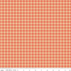 Image of Summer's in Town Plaid Red quilting cotton fabric by Sandy Gervais for Riley Blake Designs. Features plaid on an orange background. Cute Little Fabric Shop.