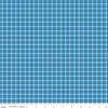 Image of Summer's in Town Plaid Blue quilting cotton fabric by Sandy Gervais for Riley Blake Designs. Features plaid on a blue background. Cute Little Fabric Shop.