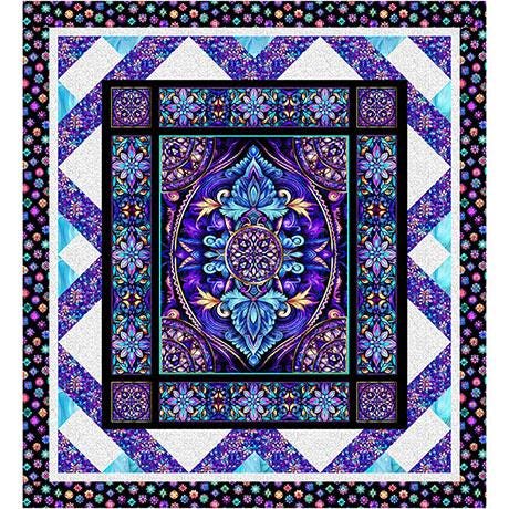 SALE Flying Carpet Quilt Kit Floral Fabric - 7132B - QT Fabrics Quilting Cotton Fabric