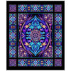 Royale Stained Glass Panel Black Floral Fabric - 31824 - QT Fabrics Quilting Cotton Fabric