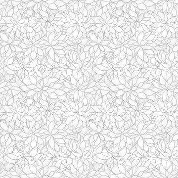 Image of Royale Packed Floral Gray quilting cotton fabric by Dan Morris for QT Fabrics. Features flowers on a white background. Cute Little Fabric Shop.