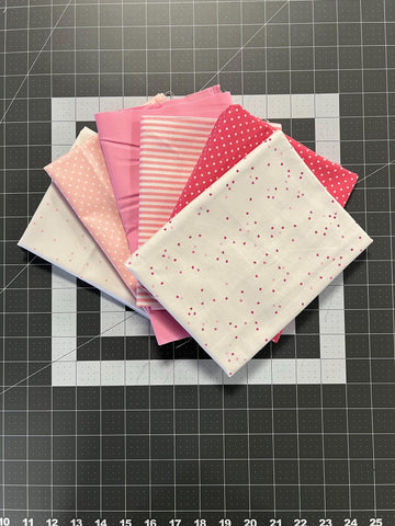 2 Yard REMNANT BUNDLE Mix Pink Basic Fabric - Riley Blake Designs - Pink Quilting Cotton Fabric