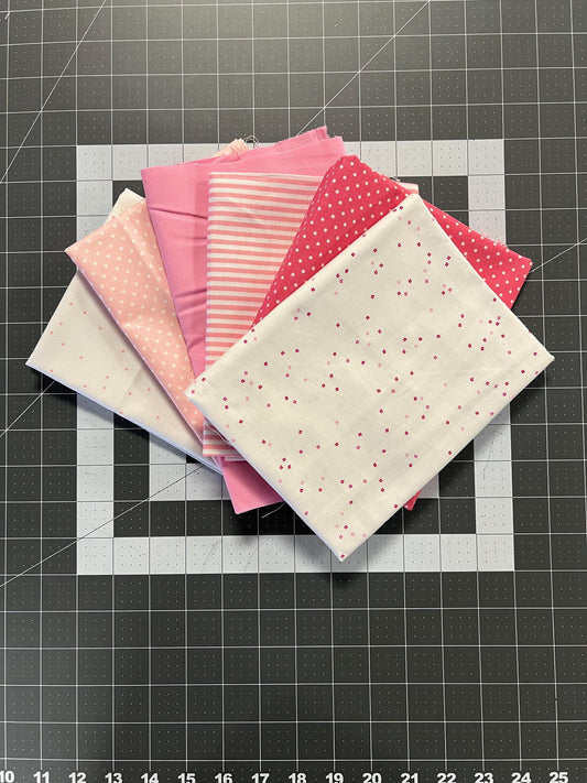 2 Yard REMNANT BUNDLE Mix Pink Basic Fabric - Riley Blake Designs - Pink Quilting Cotton Fabric