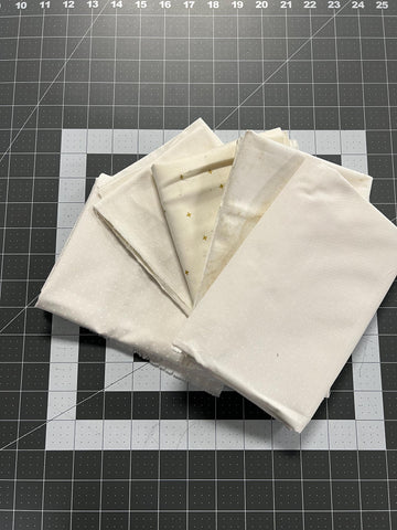 2 Yard REMNANT BUNDLE Mix White Basic Fabric - Riley Blake Designs - Quilting Cotton Fabric