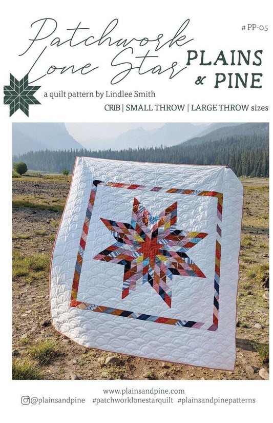 Patchwork Lone Star Quilt PATTERN Star Pattern - Riley Blake INSTRUCTIONS Only