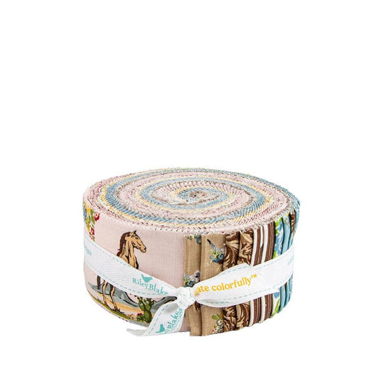 SALE Cowgirl 2.5" Rolie Polie Floral Fabric - RP-17480-40 - 40-pieces Precut - Riley Blake Quilting Cotton Fabric