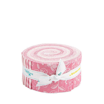 Sweet Pink 2.5" Rolie Polie Floral Fabric - RP-17410-40 - 40-pieces Precut - Riley Blake Quilting Cotton Fabric