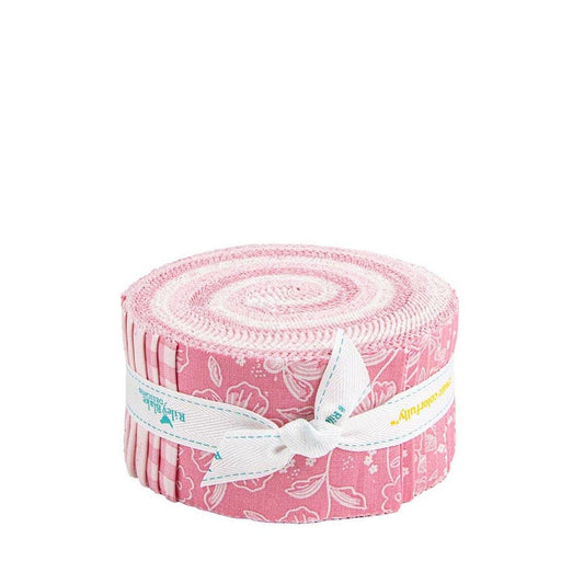 Sweet Pink 2.5" Rolie Polie Floral Fabric - RP-17410-40 - 40-pieces Precut - Riley Blake Quilting Cotton Fabric