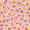 Image of QT Cuties 3 Rubber Duckies Pink quilting cotton fabric by Morris Creative Group for QT Fabrics. Features ducks on a pink background. Cute Little Fabric Shop.
