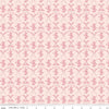 Image of Sweet Pink Flowers & Bows Blush quilting cotton fabric by My Mind's Eye for Riley Blake Design. Features flowers on a pink background. Cute Little Fabric Shop.