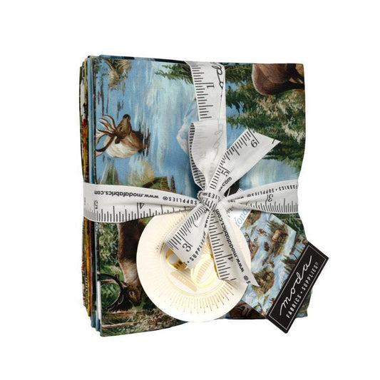 SALE Wild Blue Yonder Fat Quarter Bundle Nature Fabric - 33870AB - 15-piece Precut - Moda Fabrics Quilting Cotton Fabric