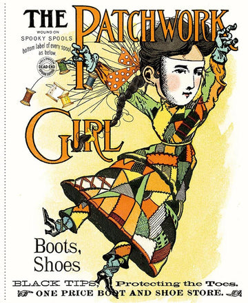 SALE Scary Scraps Patchwork Girl DIGITALLY PRINTED Fabric - PD17600 - Riley Blake Quilting Cotton Fabric