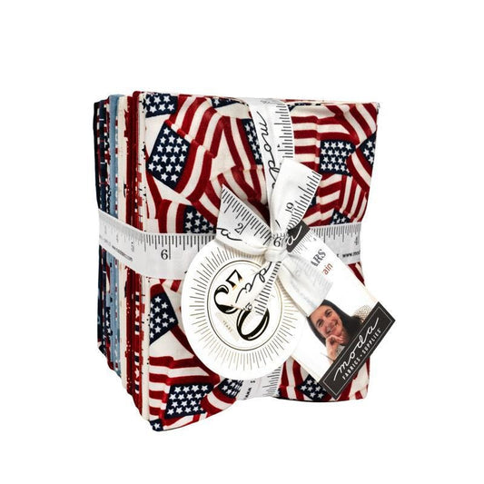 SALE America 250 Years Fat Quarter Bundle Patriotic Fabric - 56180AB - 24-piece Precut - Moda Fabrics Quilting Cotton Fabric