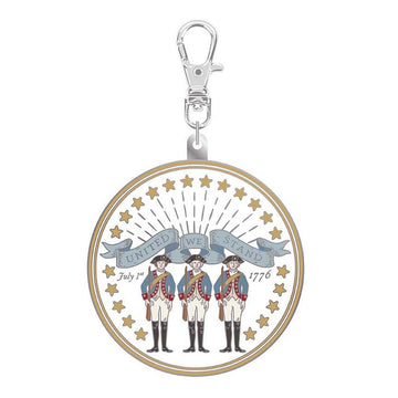 Independence Patriot Enamel Charm American Zipper Pull - Riley Blake Enamel Keychain