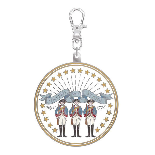 Independence Patriot Enamel Charm American Zipper Pull - Riley Blake Enamel Keychain