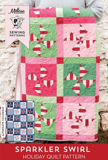 SALE Sparkler Swirl Quilt PATTERN Pinwheel Block Pattern - Riley Blake INSTRUCTIONS Only