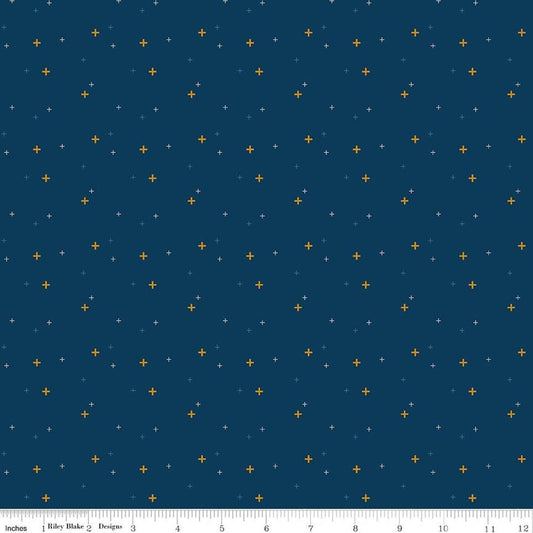 SALE Sparkler Oxford Blue SPARKLE Fabric - SC650 - Riley Blake Quilting Cotton Fabric