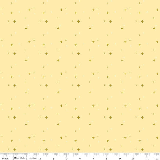 SALE Sparkler Sunshine Yellow SPARKLE Fabric - SC650 - Riley Blake Quilting Cotton Fabric