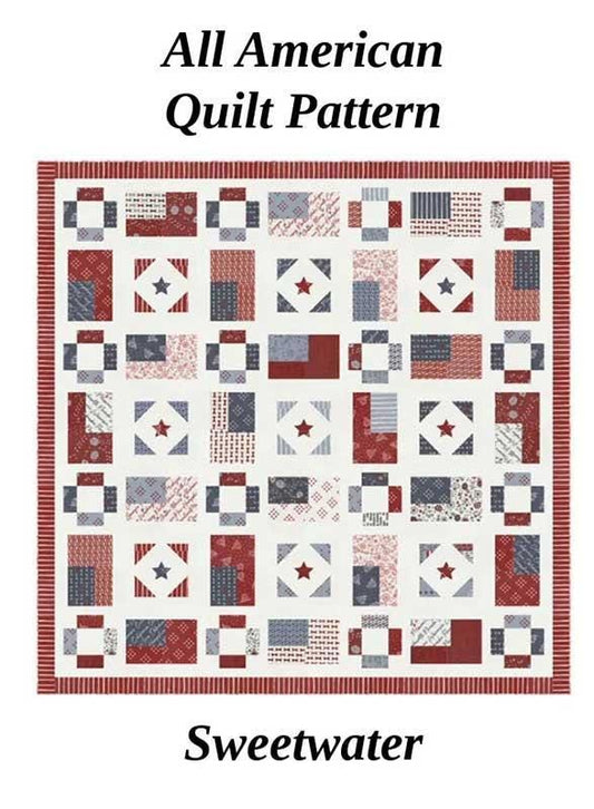All-American Quilt PATTERN Patriotic Pattern - Moda Fabrics INSTRUCTIONS Only