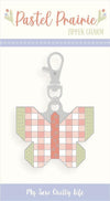 SALE Pastel Prairie Zipper Pull Butterfly Pink Butterfly Charm - Moda Fabrics Charm