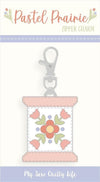 Pastel Prairie Zipper Pull Spool Pink Floral Charm - Moda Fabrics Charm