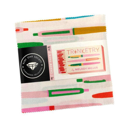Trinketry Charm Pack Ruby Star Society Fabric - RS0109PP - 42-piece Precut - Moda Fabrics Quilting Cotton Fabric