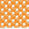Image of Scary Scraps Fall Fields Orange quilting cotton fabric by J Wecker Frisch for Riley Blake Designs. Features sunflowers on an orange background. Cute Little Fabric Shop.