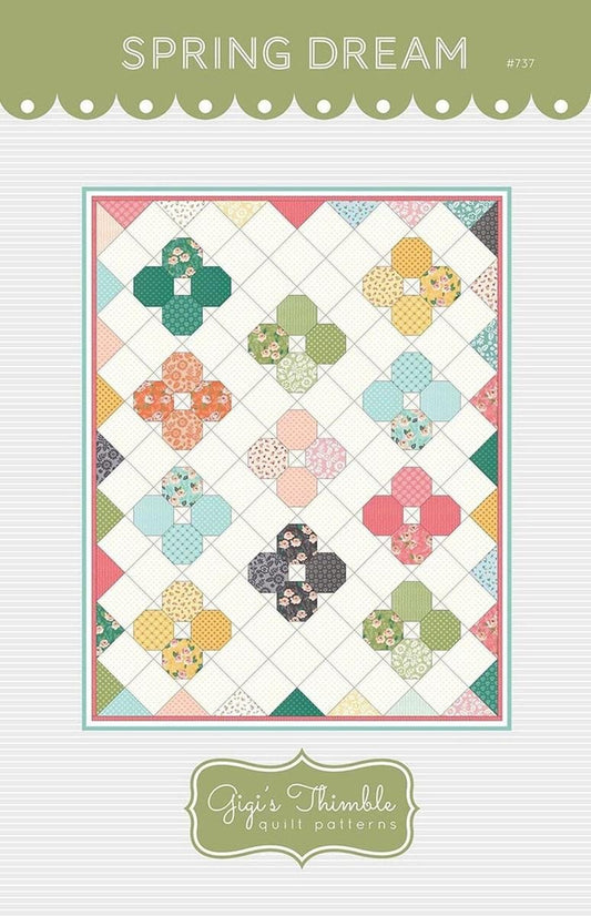 Spring Dream Quilt PATTERN Floral Pattern - Riley Blake INSTRUCTIONS Only