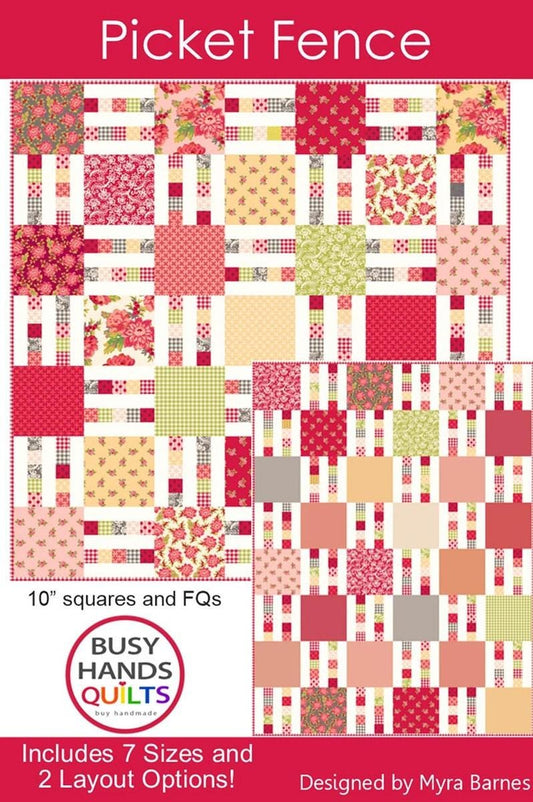 SALE Picket Fence Quilt PATTERN Square Pattern - Riley Blake INSTRUCTIONS Only
