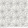 Image of Frank and Friends Webs Cream quilting cotton fabric by My Mind's Eye for Riley Blake Designs. Features spider webbing on a cream background. Cute Little Fabric Shop.