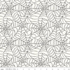 Image of Frank and Friends Webs Cream quilting cotton fabric by My Mind's Eye for Riley Blake Designs. Features spider webbing on a cream background. Cute Little Fabric Shop.
