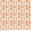 Image of Frank and Friends Pumpkins Cloud quilting cotton fabric by My Mind's Eye for Riley Blake Designs. Features pumpkins on a cream background. Cute Little Fabric Shop.