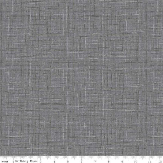 SALE Grasscloth Cottons C780 Gray - Riley Blake Designs - Woven Look Basic - Quilting Cotton Fabric