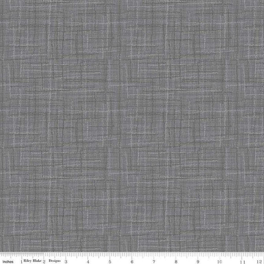 SALE Grasscloth Cottons C780 Gray - Riley Blake Designs - Woven Look Basic - Quilting Cotton Fabric