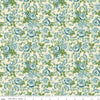 Image of Cowgirl Floral Blue quilting cotton fabric by Echo Park Paper Co. for Riley Blake Designs. Features flowers on a blue background. Cute Little Fabric Shop.