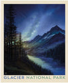 National Parks Glacier Poster Panel DIGITALLY PRINTED Fabric - PD17705 - Riley Blake Quilting Cotton Fabric - Licensed Product