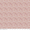 Image of Daybreak on the Prairie Spring Floral Peach quilting cotton fabric by Modern Prairie for Riley Blake Designs. Features flowers on a pink background. Cute Little Fabric Shop.