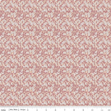 Image of Daybreak on the Prairie Spring Floral Peach quilting cotton fabric by Modern Prairie for Riley Blake Designs. Features flowers on a pink background. Cute Little Fabric Shop.