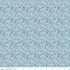 Image of Daybreak on the Prairie Spring Floral Blue quilting cotton fabric by Modern Prairie for Riley Blake Designs. Features flowers on a blue background. Cute Little Fabric Shop.