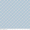Image of Daybreak on the Prairie Plaid Blue quilting cotton fabric by Modern Prairie for Riley Blake Designs. Features plaid on a blue background. Cute Little Fabric Shop.