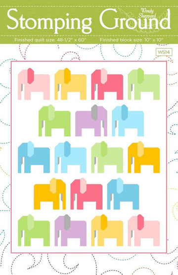 SALE Stomping Ground Quilt PATTERN Elephant Pattern - Riley Blake INSTRUCTIONS Only