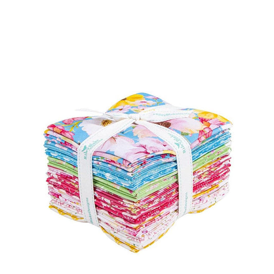 Painted Petals Fat Quarter Bundle Floral Fabric - FQ-17590-21 - 21-piece Precut - Riley Blake Quilting Cotton Fabric