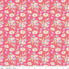 Image of Painted Petals Bouquets Pink quilting cotton fabric by Lila Tueller for Riley Blake Designs. Features flowers on a pink background. Cute Little Fabric Shop.
