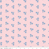 Image of Firework Fields Floral Pink quilting cotton fabric by Gracey Larson for Riley Blake Designs. Features flowers on a pink background. Cute Little Fabric Shop.